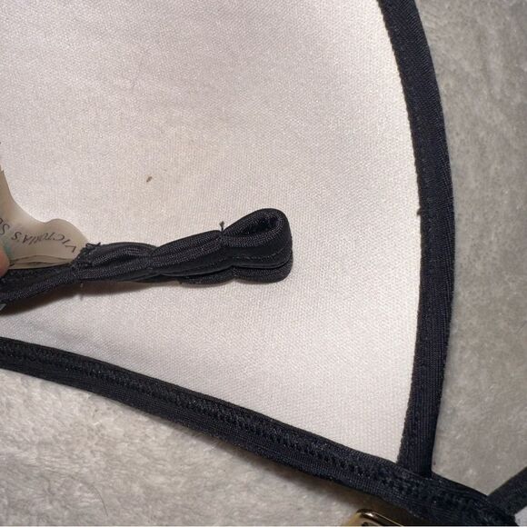 VICTORIA’S SECRET Gold embellished Very Sexy padded bikini top sz S/P - Picture 8 of 11